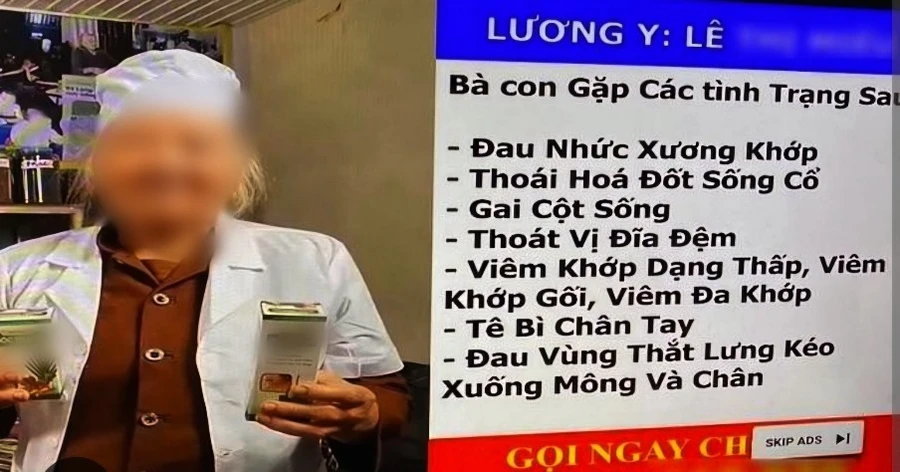 Quảng cáo thực phẩm chức năng "nhà tôi 3 đời..." tràn lan trên mạng xã hội. Ảnh: ITN.