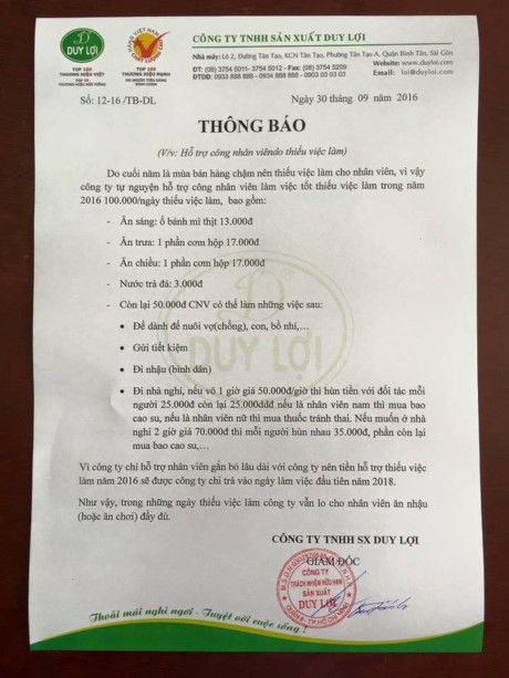 Ông chủ võng xếp Duy Lợi nói gì về việc hỗ trợ nhân viên tiền đi nhà nghỉ, mua bao cao su? - Ảnh 2 Ong chu vong xep Duy Loi noi gi ve viec ho tro nhan vien tien di nha nghi, mua bao cao su? - Anh 2