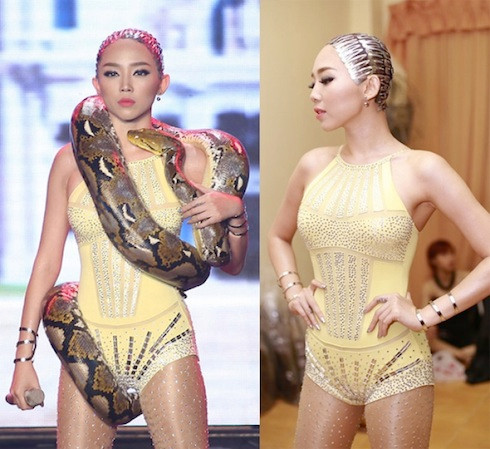 Tóc Tiên sexy nổi bật với tóc kẹp ánh bạc. Tóc Tiên 3