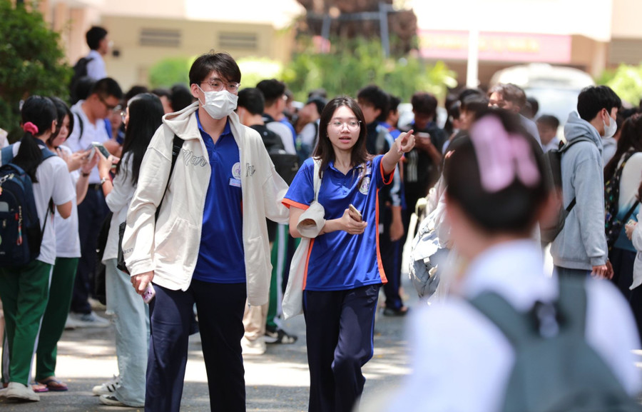 Thí sinh dự thi đánh giá năng lực đợt 1 do Đại học Quốc gia TPHCM tổ chức ngày 7/4. Ảnh: VNUHCM