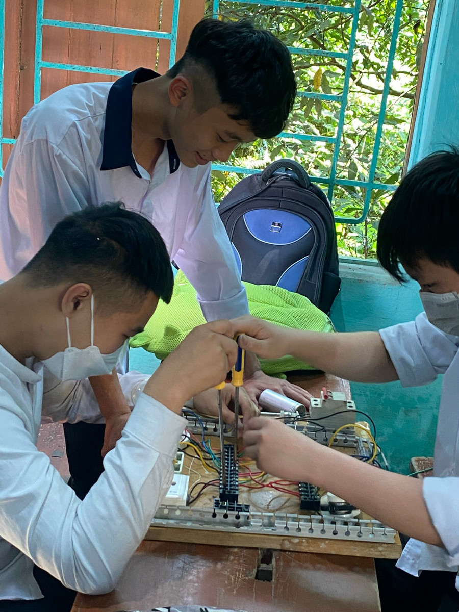 Học viên Trung tâm GDNN-GDTX Đoan Hùng (huyện Đoan Hùng, Phú Thọ). Ảnh NTCC