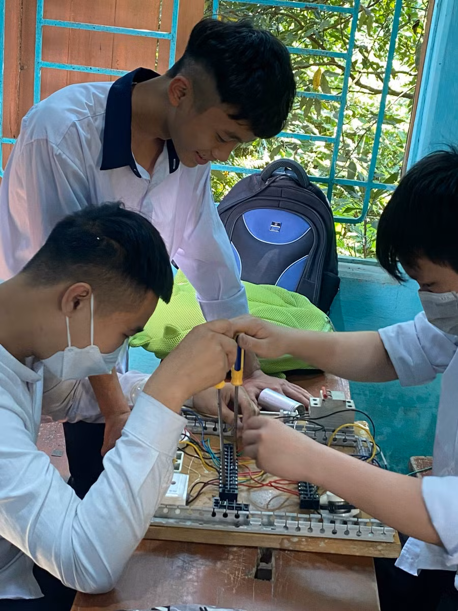 Học viên Trung tâm GDNN-GDTX Đoan Hùng (huyện Đoan Hùng, Phú Thọ). Ảnh NTCC