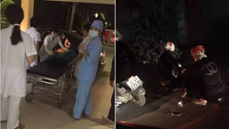 Cam phuc lai xe cuu san phu de roi trong dem - Anh 1