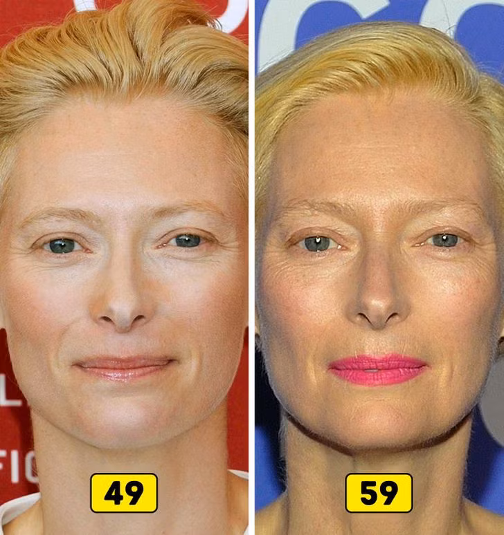 Tilda Swinton, năm 2009 và năm 2019