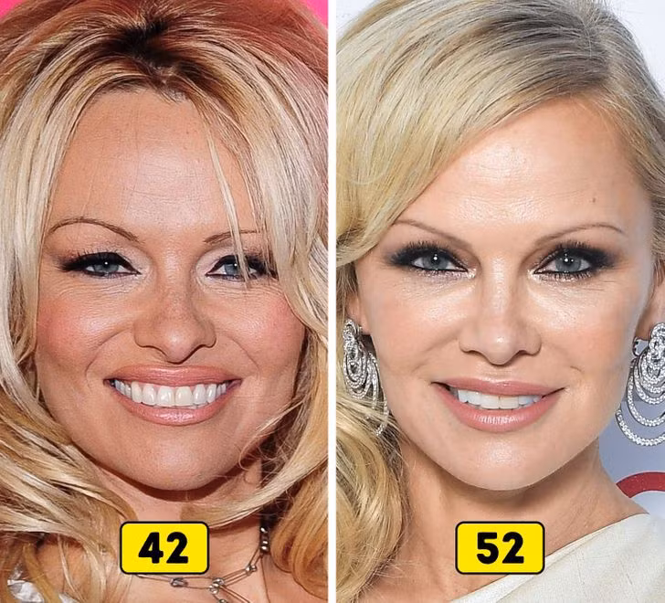 Pamela Anderson, năm 2009 và năm 2019