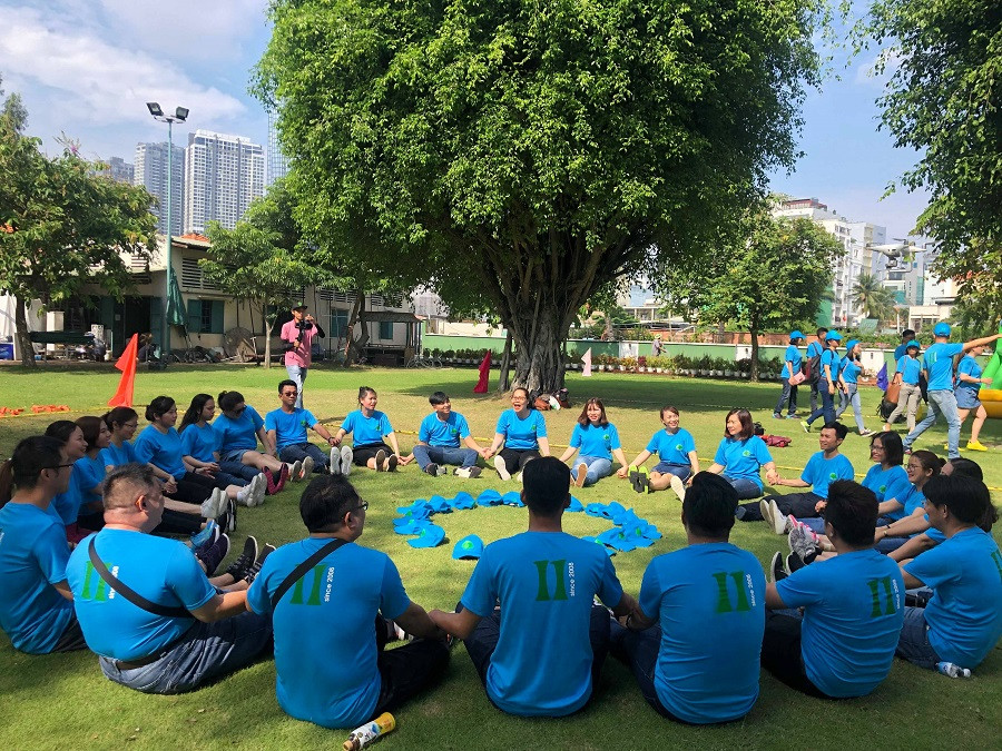 Nhiều hoạt động vui chơi bổ ích tạo nên sự gắn kết của các thành viên trong công ty