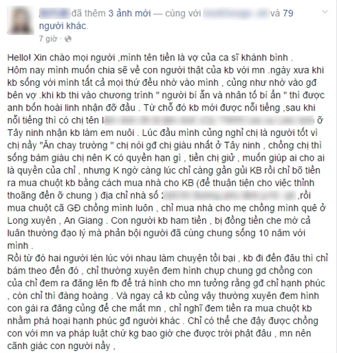 “Người bí ẩn” Khánh Bình bị vợ tố gay và bỏ bê con nhỏ