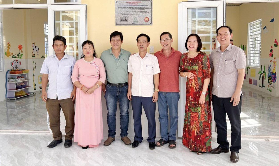 Một điểm trường mầm non khang trang do cô Vân kết nối xin tài trợ.