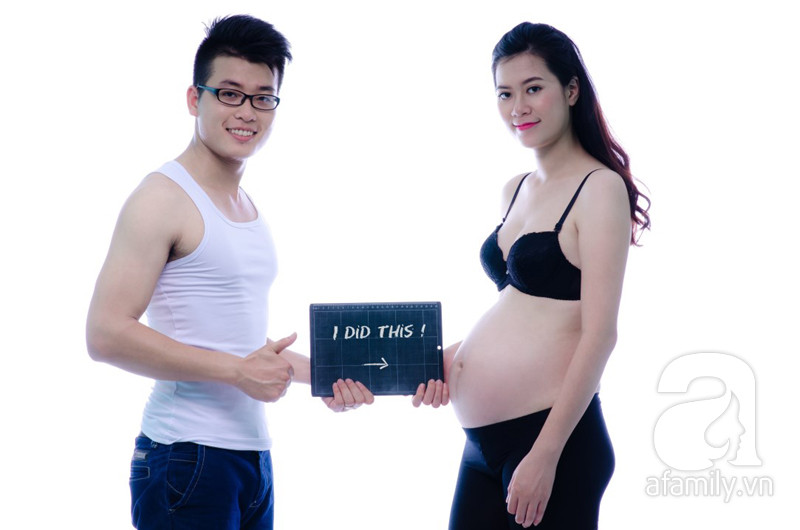 Bộ ảnh bầu đẹp không tì vết của mẹ Việt 9x do chính chồng bấm máy