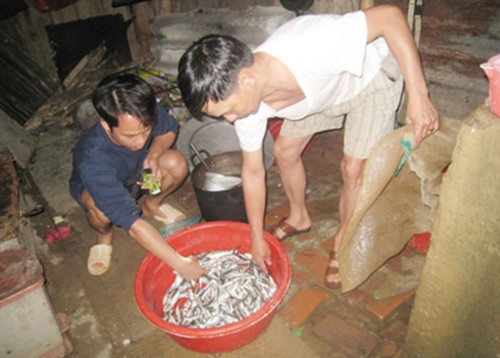 Đêm nào các thầy giáo trường THCS Tân Dân (Mai Châu) cũng đi kéo cá để cải thiện bữa ăn cho học sinh. Đêm nào các thầy giáo trường THCS Tân Dân (Mai Châu) cũng đi kéo cá để cải thiện bữa ăn cho học sinh.