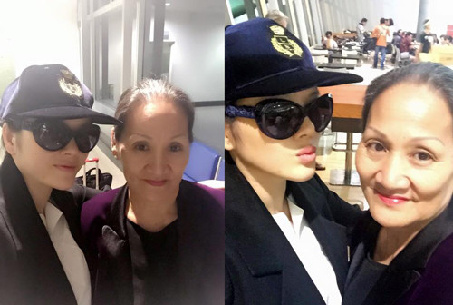 Lý Nhã Kỳ và mẹ