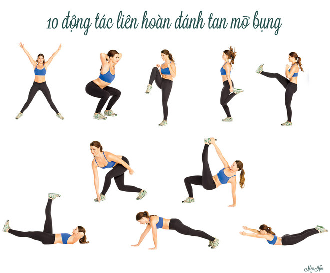 10 động tác liên hoàn đánh tan mỡ bụng ảnh 1 10 động tác liên hoàn đánh tan mỡ bụng ảnh 1