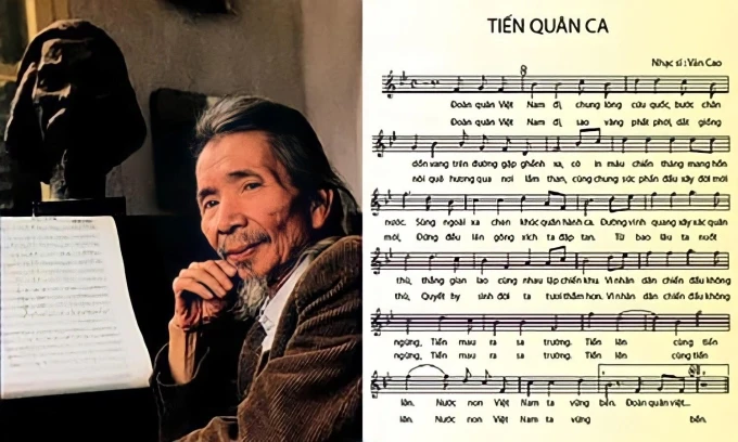 Nhạc sĩ Văn Cao là tác giả "Tiến quân ca".