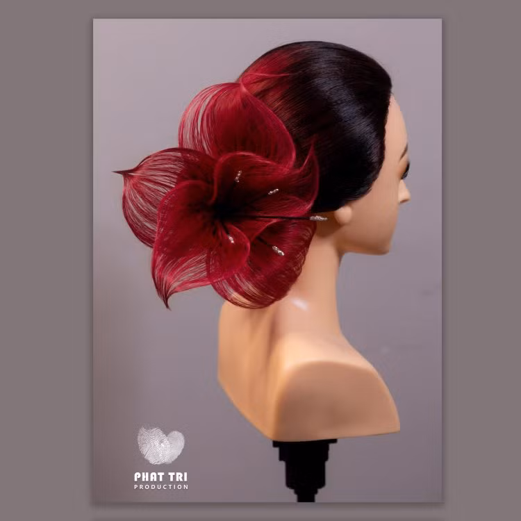 Ngoạn mục thiết kế tóc hình hoa của nhà tạo mẫu Việt ảnh 2