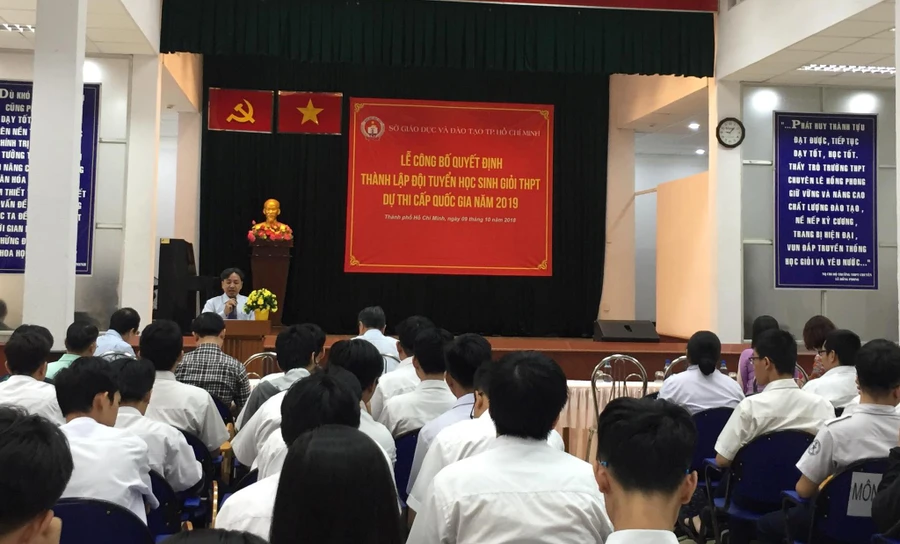 Công bố thành lập đội tuyển học sinh giỏi dự thi cấp quốc gia năm 2019