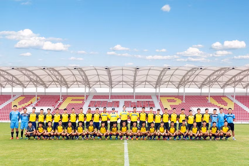 Đội hình của chủ nhà U15 PVF sẽ tham dự giải giao hữu U15 quốc tế do PVF tổ chức nhân dịp khai trương cơ sở mới tại Hưng Yên.