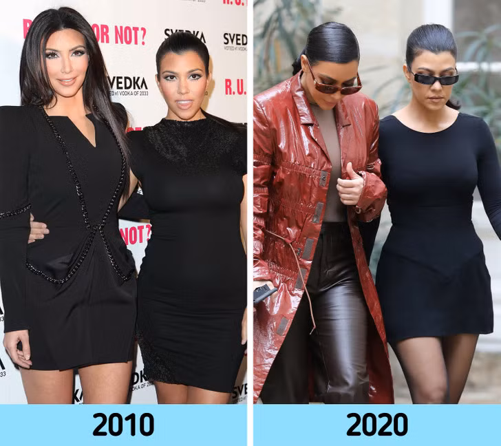 Cặp chị em của gia đình quyền lực Kim và Kourtney Kardashian.