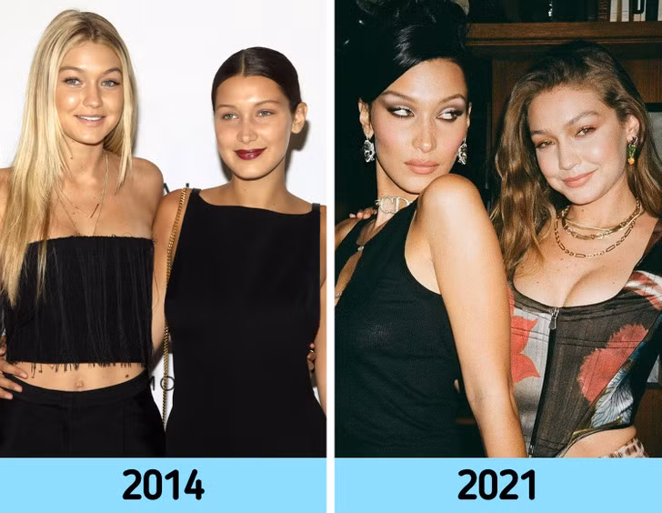 Cặp chị em siêu mẫu đình đám nhất thế giới Gigi và Bella Hadid.