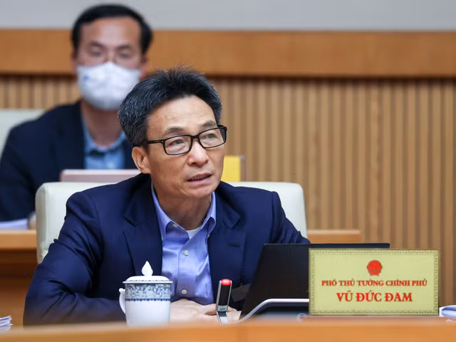 Phó Thủ tướng Vũ Đức Đam phát biểu tại phiên họp - Ảnh: VGP/Nhật Bắc