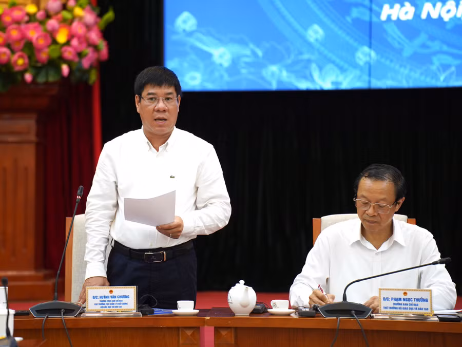 Ông Huỳnh Văn Chương, Cục trưởng Cục Quản lý chất lượng chia sẻ tại họp báo.