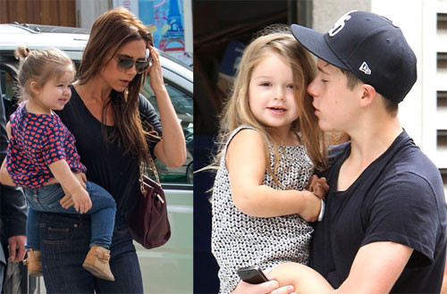 Harper thích đi giày của mẹ và các anh. Ảnh: Rex. 123456-9333-1426305484.jpg