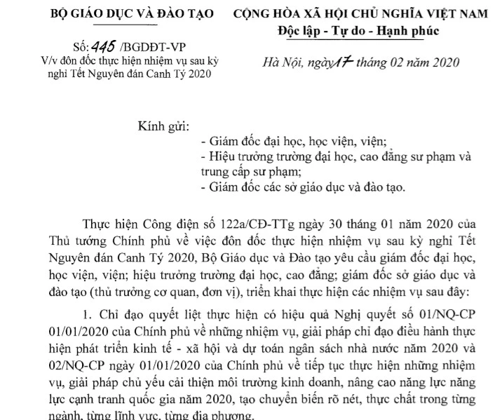 Bộ GD&ĐT: Lãnh đạo cơ quan không tham dự lễ hội nếu không được phân công