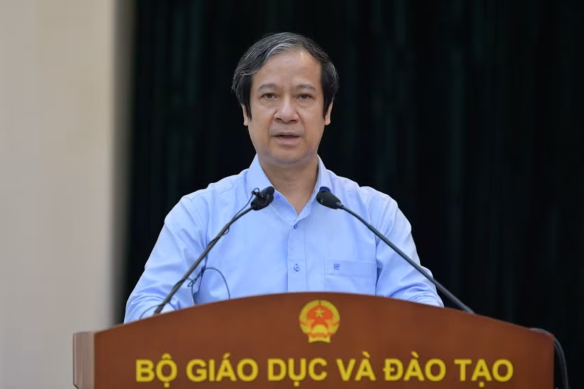 Bộ trưởng Bộ GD&amp;ĐT Nguyễn Kim Sơn phát biểu tại Hội nghị Giáo dục đại học năm 2021.