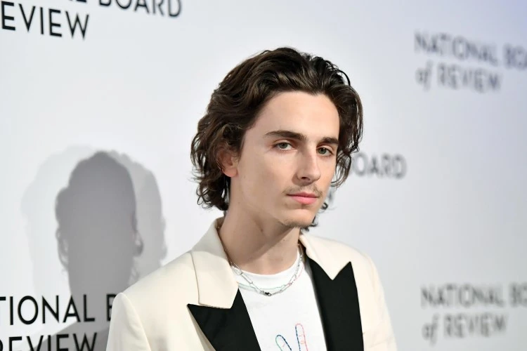 Timothée Chalamet với khuôn mặt điển trai, đầy chất điện ảnh.