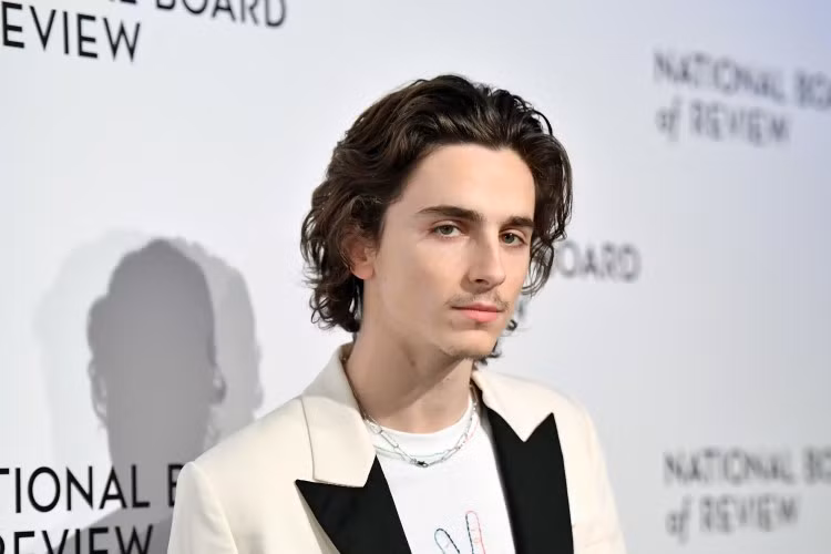 Timothée Chalamet với khuôn mặt điển trai, đầy chất điện ảnh.