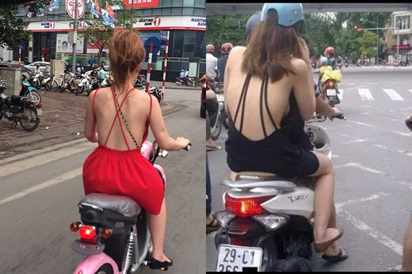 thiếu nữ ăn mặc hở hang trên đường phố Hà Nội thiếu nữ ăn mặc hở hang trên đường phố Hà Nội