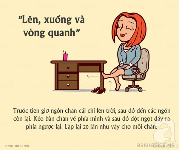 10 động tác tập tại văn phòng 10 động tác tập tại văn phòng
