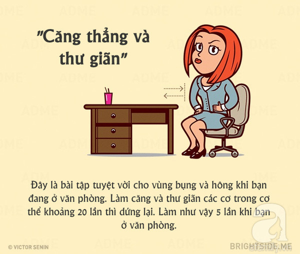 10 động tác tập tại văn phòng 10 động tác tập tại văn phòng