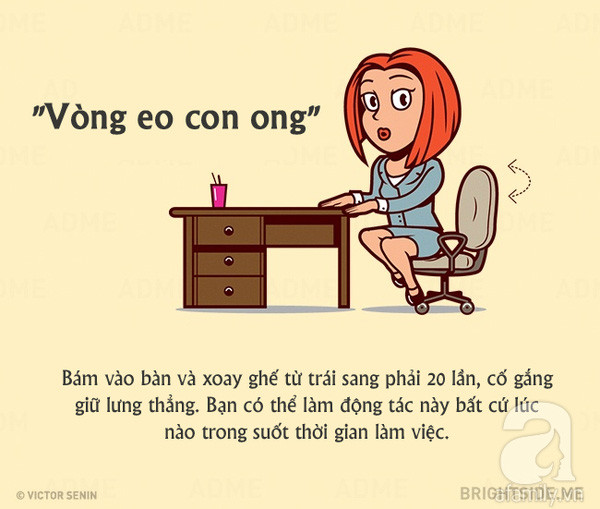10 động tác tập tại văn phòng 10 động tác tập tại văn phòng