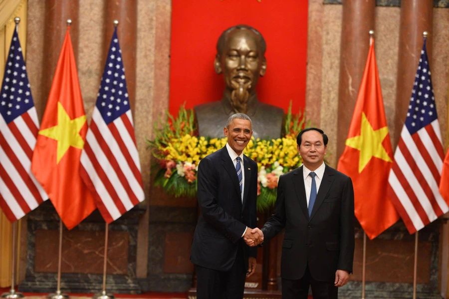 Chủ tịch nước Trần Đại Quang hội đàm với Tổng thống Obama