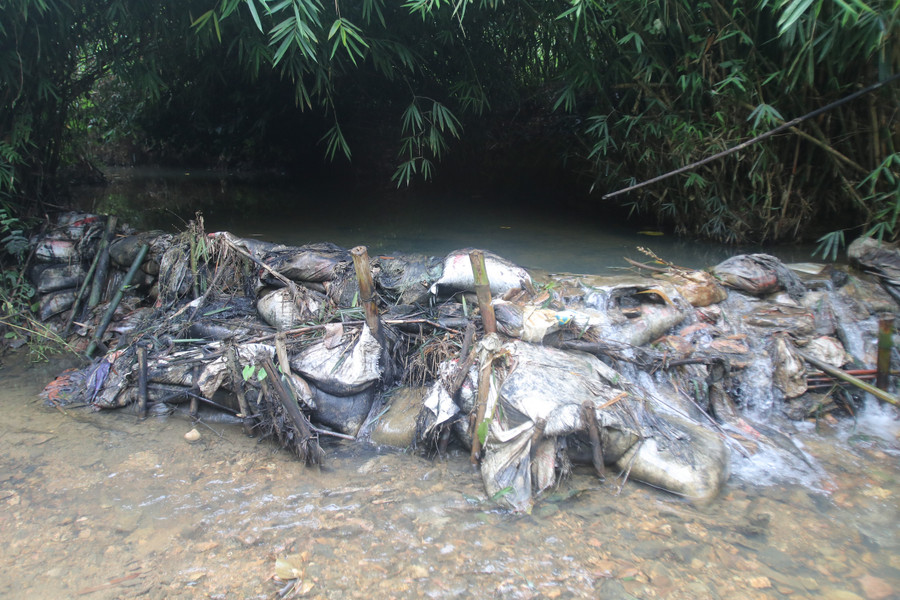 Khu vực suối Khại, nơi nguồn nước đầu vào Nhà máy nước sông Đà