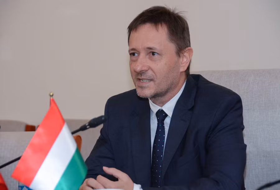 Ngài Baloghdi Tibor, Đại sứ đặc mệnh toàn quyền Hungary tại Việt Nam phát biểu tại buổi làm việc.