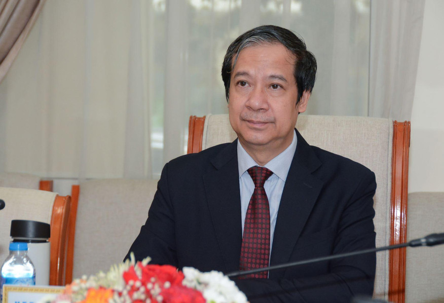 Bộ trưởng Bộ GD&amp;ĐT Nguyễn Kim Sơn phát biểu tại buổi làm việc.