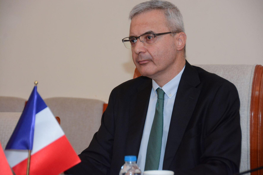 Ngài Nicolas Warnery, Đại sứ Pháp tại Việt Nam phát biểu tại buổi làm việc.