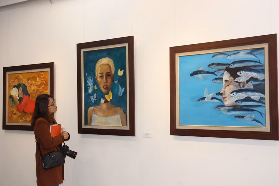 Một góc nhỏ tại triển lãm "Hồi Hải Mã".