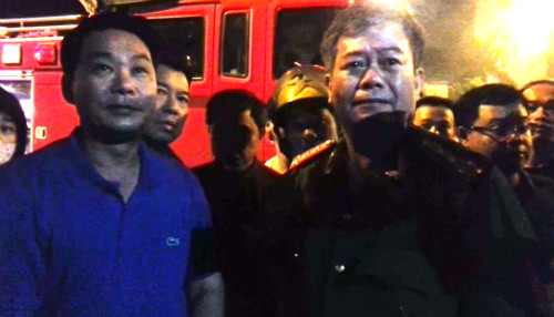 Lãnh đạo UBND và Sở PCCC TP Hà Nội có mặt để chỉ đạo công tác cứu hỏa.