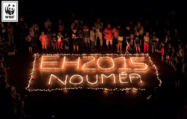 Thế giới hưởng ứng Giờ Trái đất 2015 ảnh 3 Giờ Trái đất 2015 tại Noumer, thành phố thủ phủ của lãnh thổ Nouvelle-Calédonie thuộc Pháp.