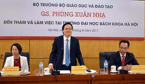 Bộ trưởng Bộ GD&ĐT Phùng Xuân Nhạ làm việc với Trường ĐH Bách khoa Hà Nội