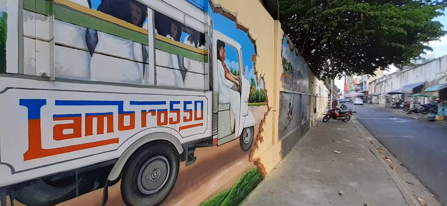 Độc đáo con đường bích họa tái hiện Cần Thơ xưa