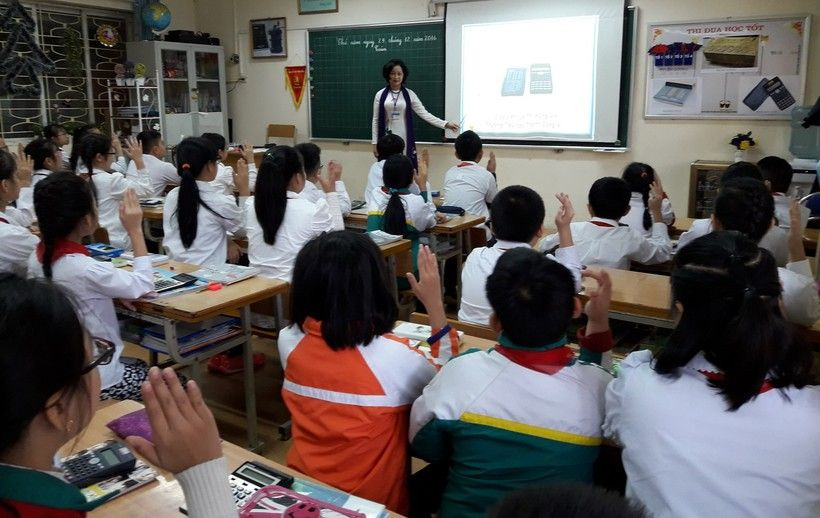 Một giờ học của Trường Tiểu học Thành Công A (Ba Đình, Hà Nội).