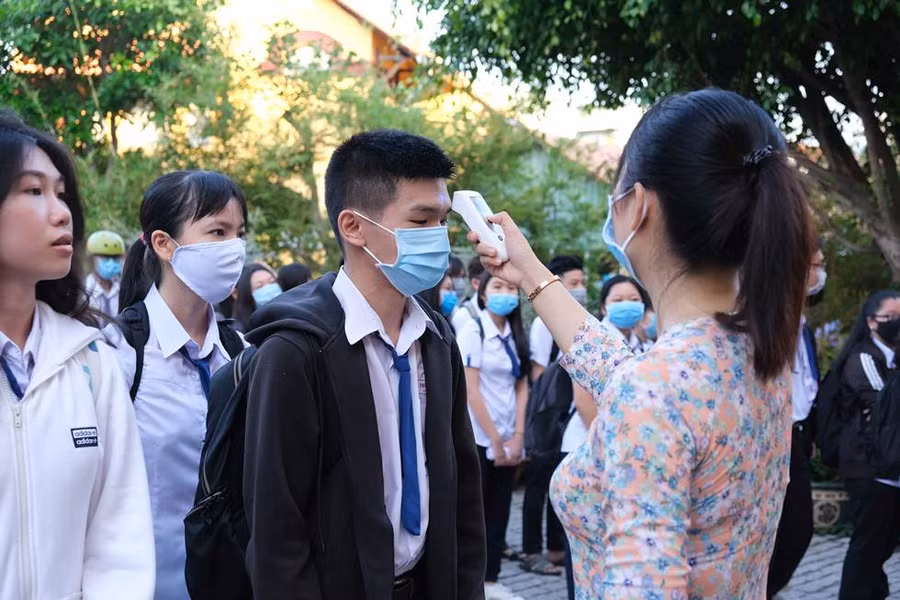 Công tác phòng chống dịch đang được trường học triển khai nghiêm túc.