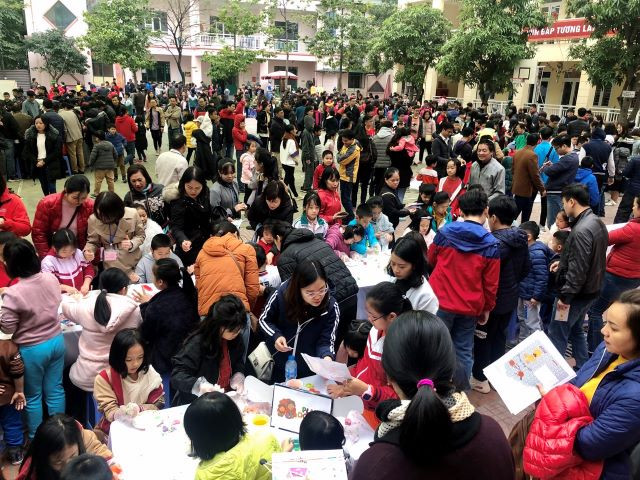Ngày hội thu hút đông đảo học sinh tham gia.