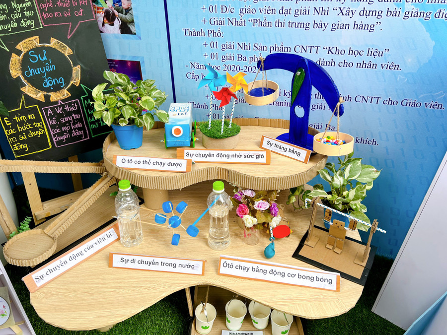 Hình ảnh sản phẩm STEM trưng bày tại Ngày hội.