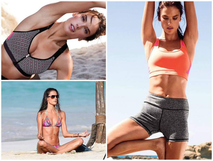 Những “sao” nổi tiếng mê tập Yoga ảnh 6 Thiên thần áo tắm Alessandra Ambrosio