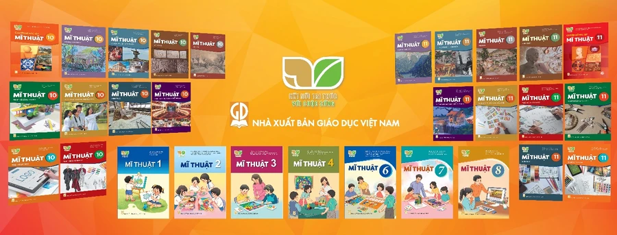 Bộ sách giáo khoa Mỹ thuật cấp tiểu học, trung học cơ sở, trung học phổ thông triển khai trong năm học 2023 - 2024.