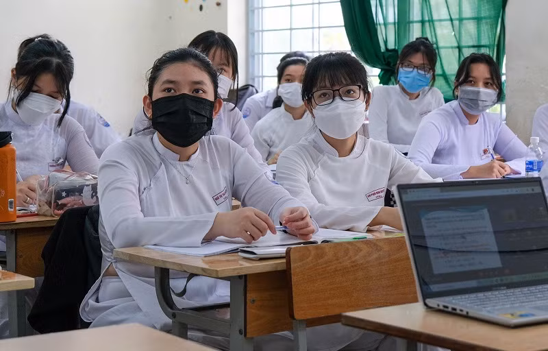 Chuẩn bị Kỳ thi tốt nghiệp THPT năm 2022, địa phương, nhà trường tập trung công tác tổ chức thi, đặc biệt là công tác phòng chống dịch bệnh. Ảnh: TG